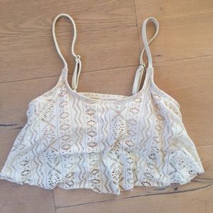 Crop top lacy bikini